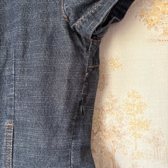 Vintage Y2K Cop Copine denim short sleeve cargo dress dark wash streetwear M - Picture 7 of 9